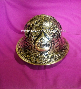 Helm ukir, logo vico, helm ukir perak, helmet carved, helm ukir kuningan, hard hat